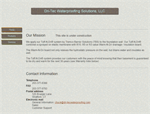 Tablet Screenshot of dri-tecwaterproofing.com